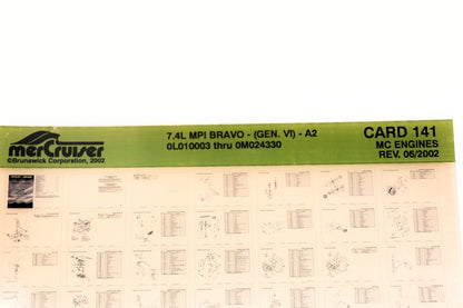 Mercruiser XM020-27 7.4L MPI Bravo GenVI-A2 Card 141 Microfiche