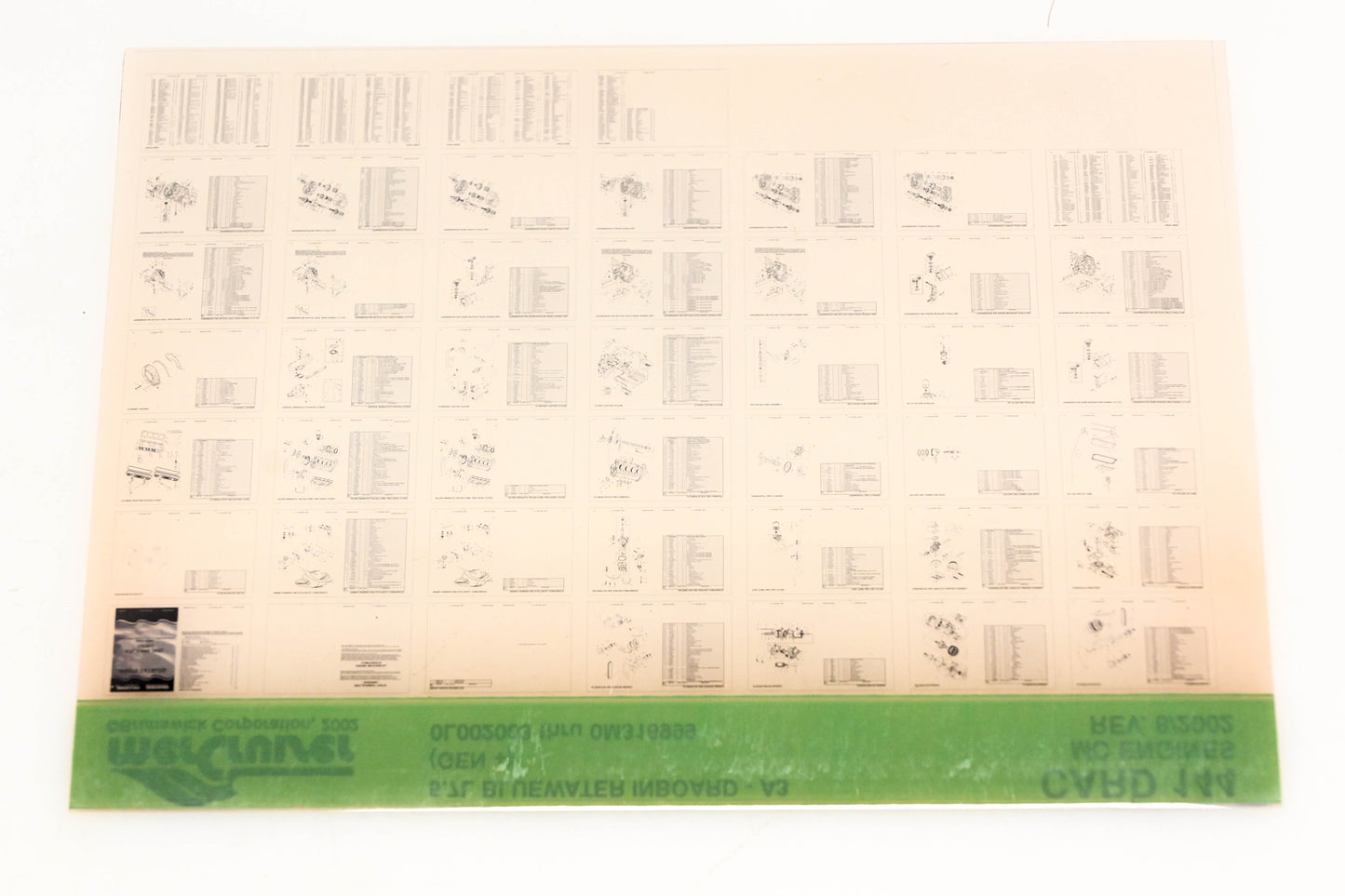 Mercruiser XM020-29 5.7L Bluewater Inboard-A3 Gen+ 0L002003-0M316999 Card 144 Microfiche
