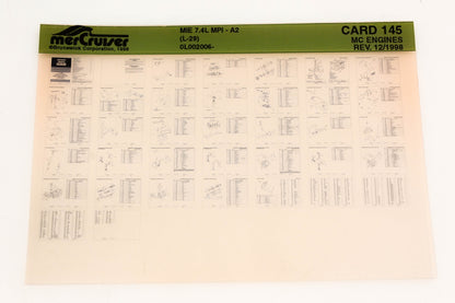 Mercruiser XM020-30 MC Engines MIE 7.4L MPI- A2 (L-29) 0L002006 Card 145 Microfiche