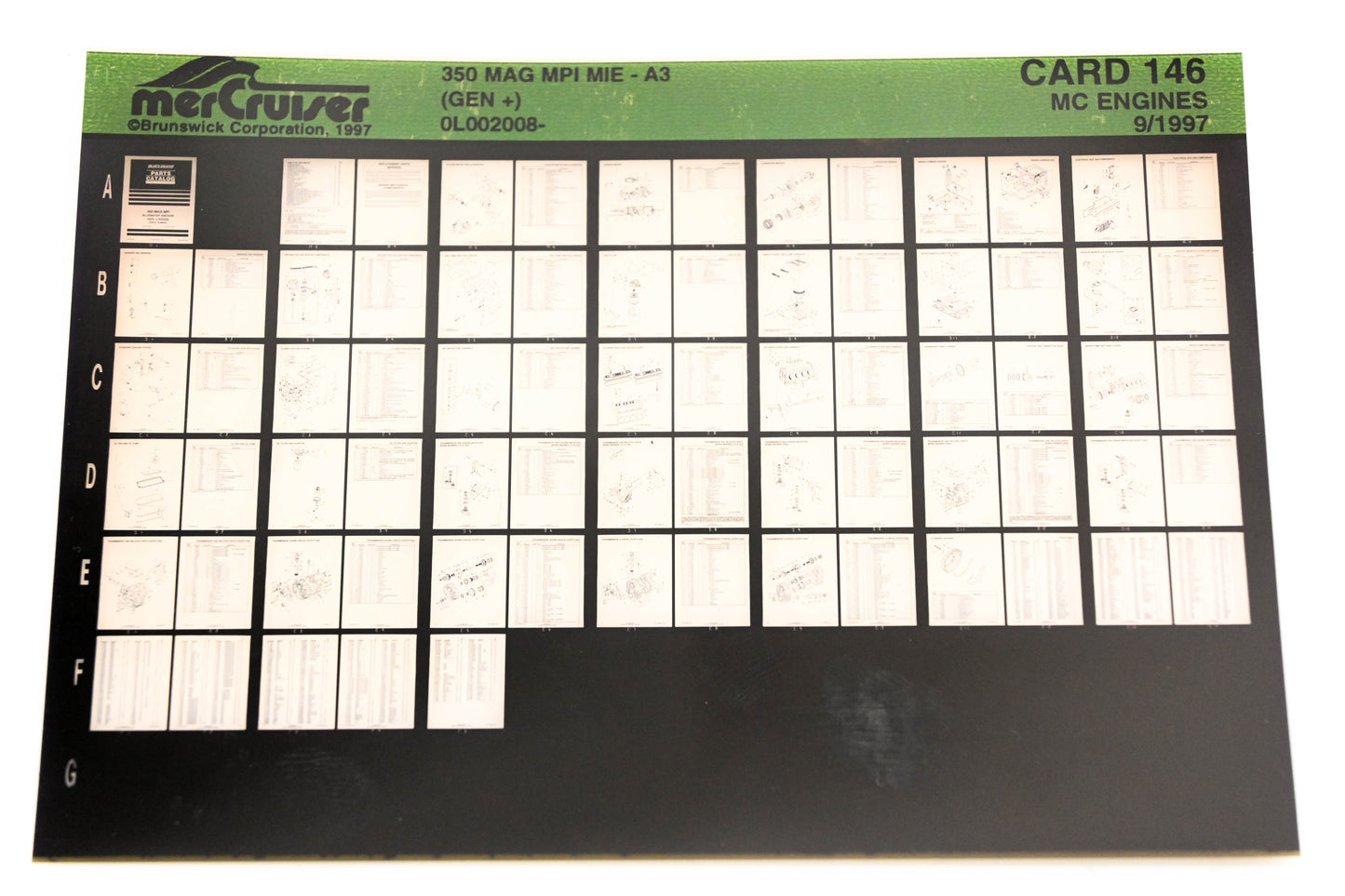 Mercruiser XM020-31 350 Magnum MPI MIE-A3 Gen+ 0L002008 Card 146 Microfiche
