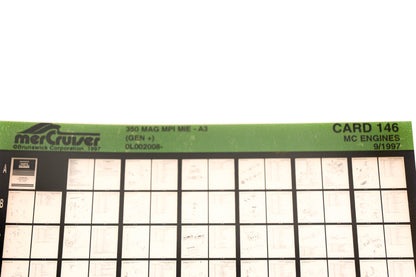 Mercruiser XM020-31 350 Magnum MPI MIE-A3 Gen+ 0L002008 Card 146 Microfiche