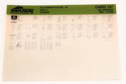 Mercruiser XM020-32 5.7L Competition Ski-A2 Gen+ 0L002005 Card 147 Microfiche