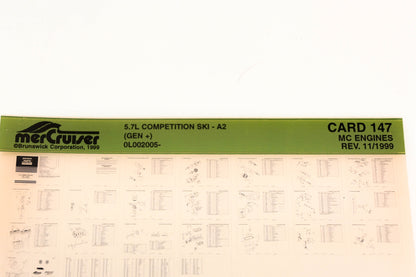 Mercruiser XM020-32 5.7L Competition Ski-A2 Gen+ 0L002005 Card 147 Microfiche