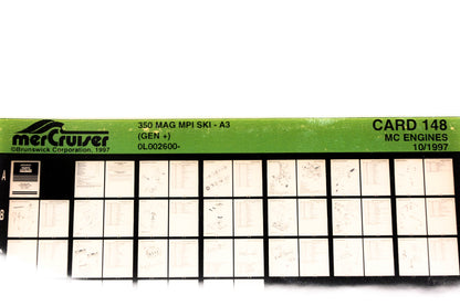 Mercruiser XM020-33 350 Magnum MPI SKI A3 Gen+ 0L002600 Card 148 Microfiche