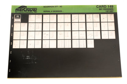 Mercruiser XM020-34 MC Engines Scorpion 377-A3 0K000656 Card 149 Microfiche