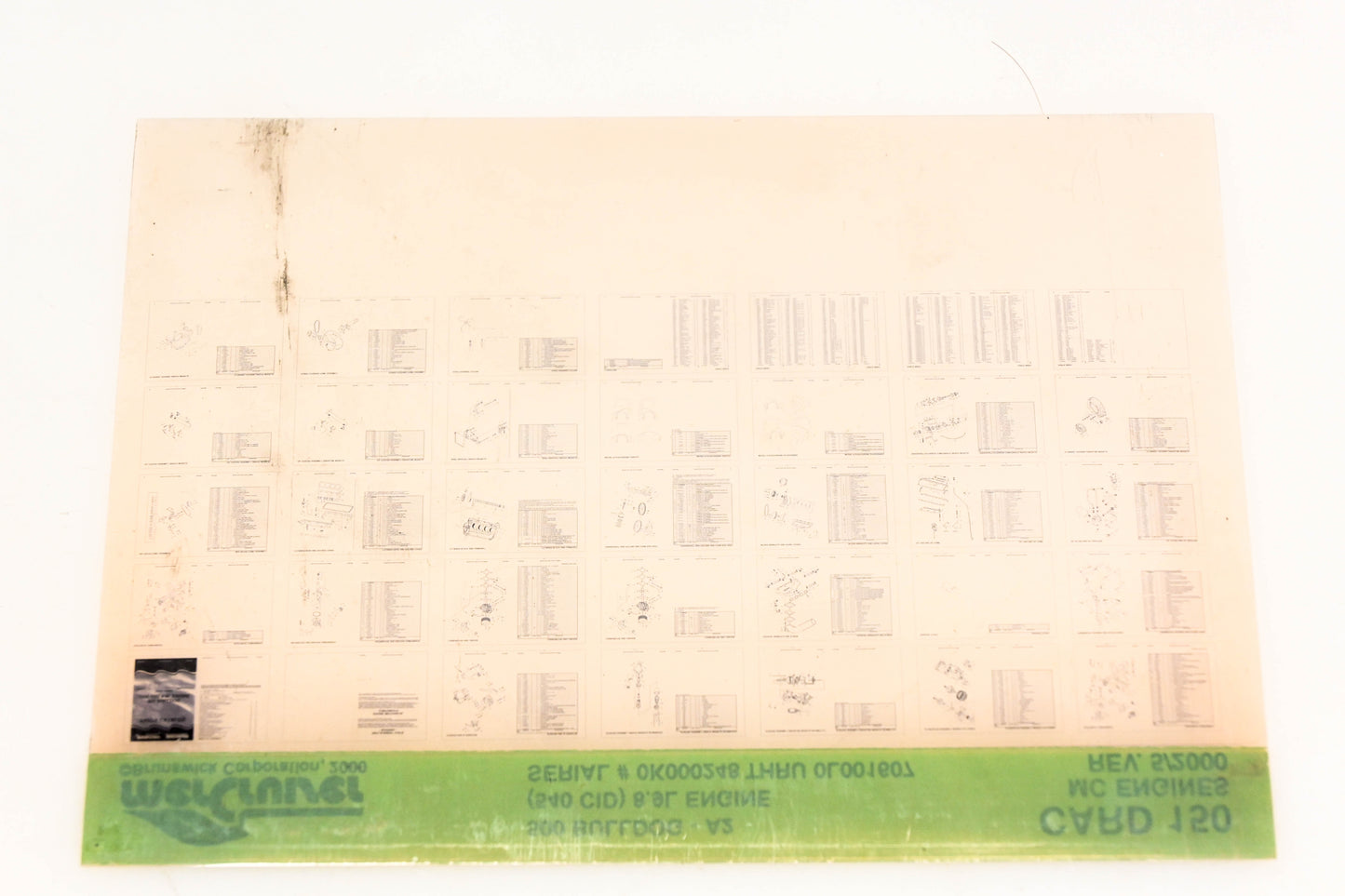 Mercruiser XM020-35 500 Bulldog-A2 (540 CID) 8.9L Engines Card 150 Microfiche