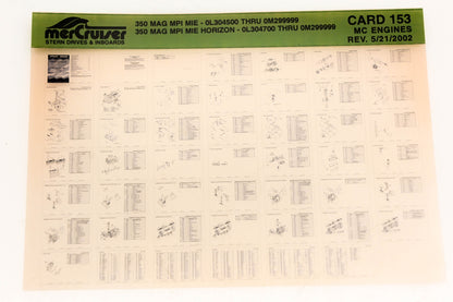 Mercruiser XM020-38 350 Magnum MPI MIE/Horizon Card 153 Microfiche