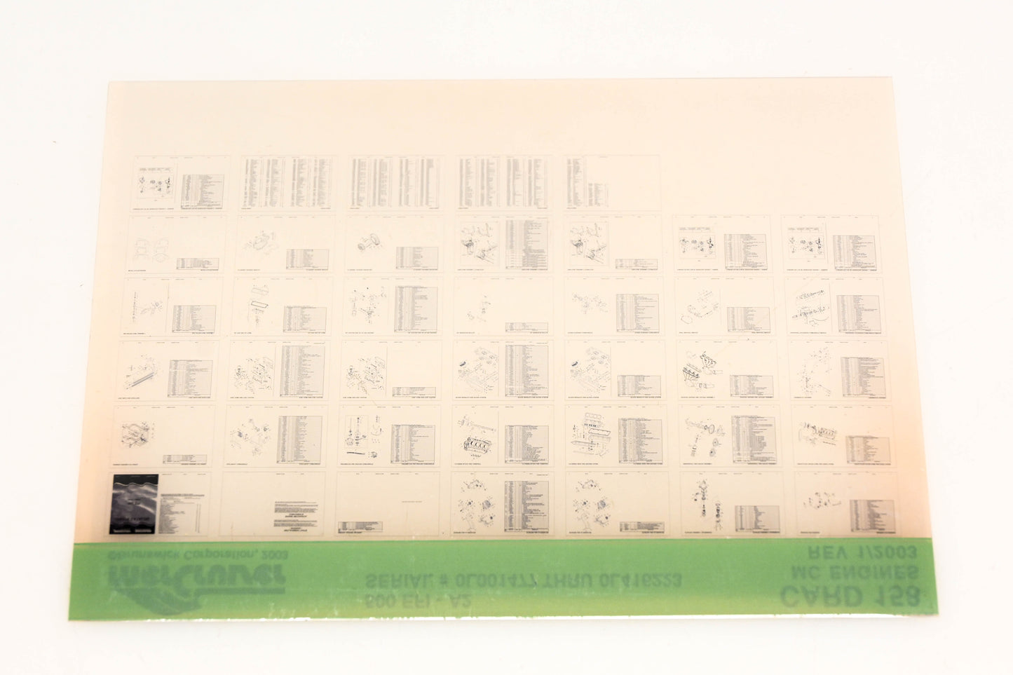 Mercruiser XM020-43 500 EFI-A2 0L001477- 0L416223 Card 158 Microfiche