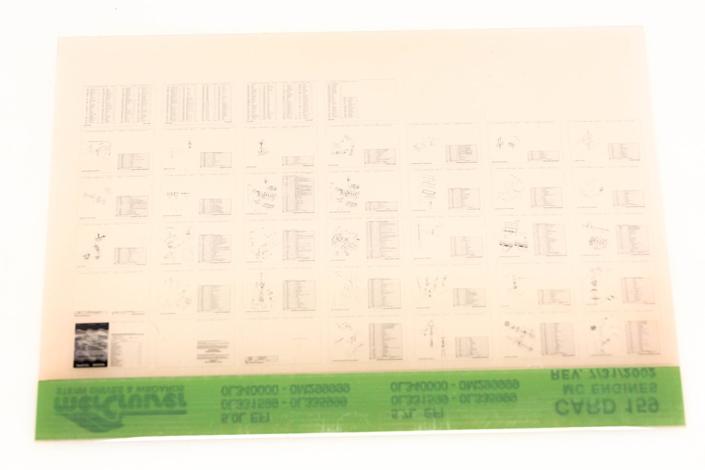 Mercruiser XM020-44 MC Engines 5.0L EFI 5.7L EFI Card 159 Microfiche