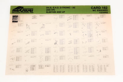 Mercruiser XM020-46 D4.2L E.E.O. D-Tronic-A2 300HP 0L667439+ Card 162 Microfiche