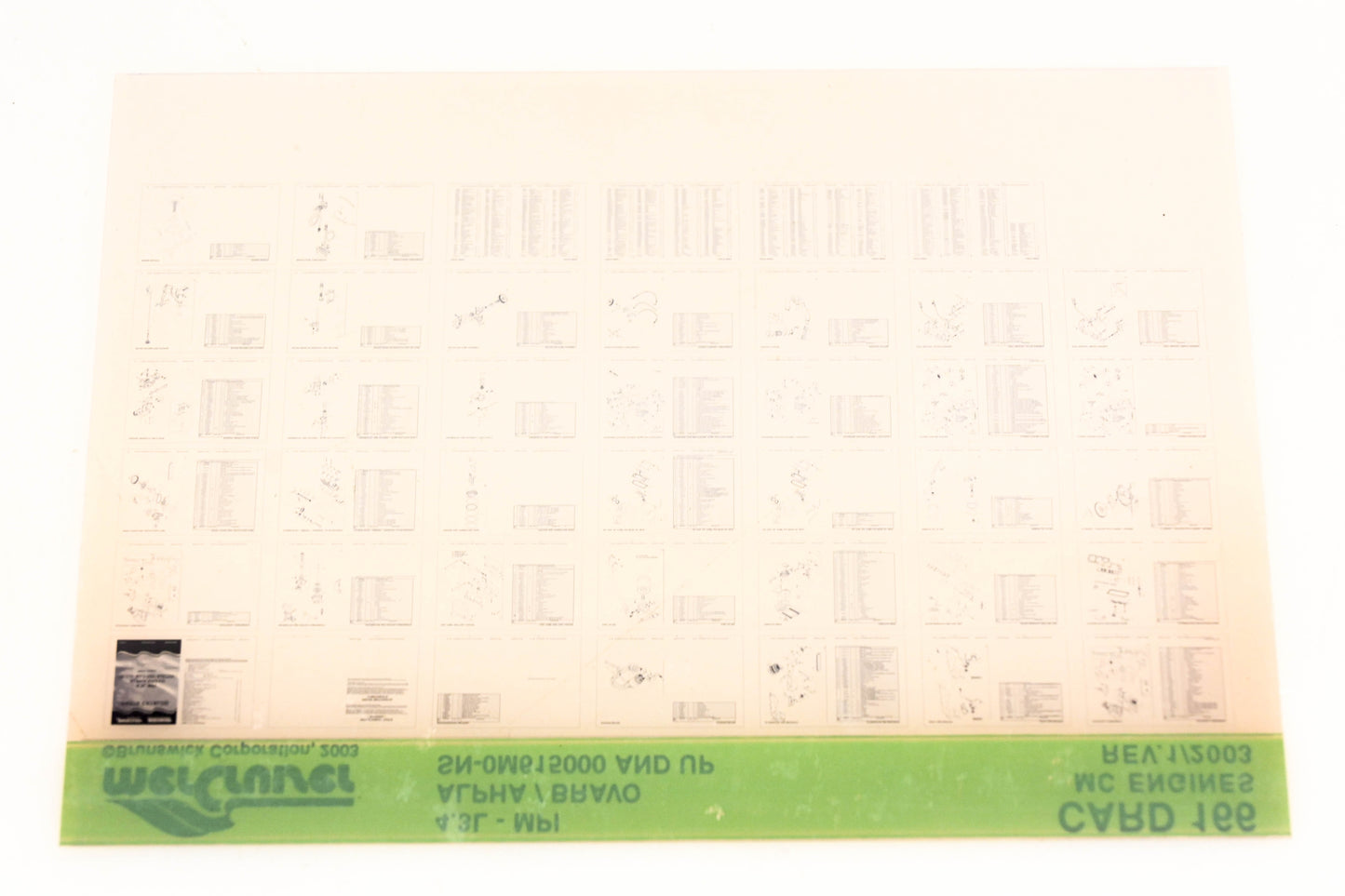 Mercruiser XM020-49 4.3L-MPI Alpha/Bravo 0M615000+ Card 166 Microfiche