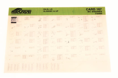 Mercruiser XM020-50 MC Engines D4.2L LD 0L344381+ Card 167 Microfiche