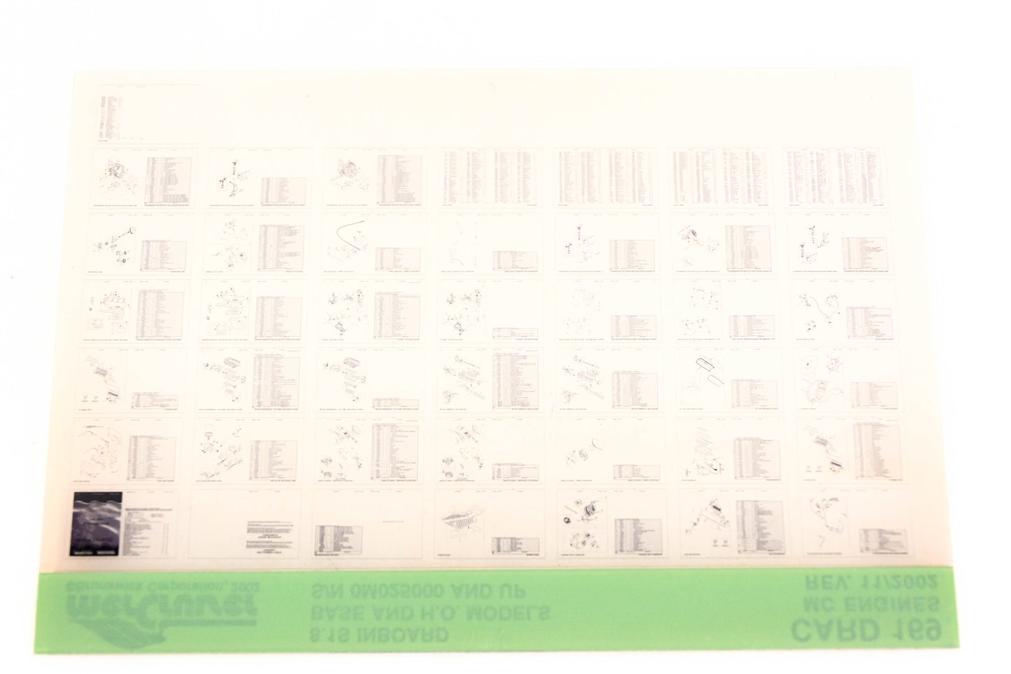 Mercruiser XM020-51 8.1S Inboard Base& H.O. 0M025000+ Card 169 Microfiche