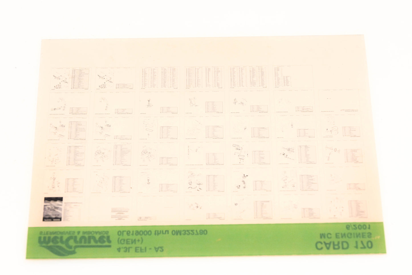 Mercruiser XM020-52 4.3L EFI-A2 Gen+ 0L619000-0M322780 Card 170 Microfiche