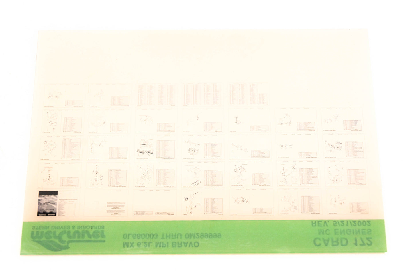 Mercruiser XM020-54 MX 6.2L MPI Bravo 0L680003 - 0M299999 Card 172 Microfiche