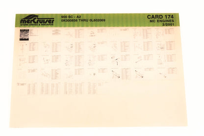 Mercruiser XM020-55 900 SC-A2 0K000856 - 0L602069 Card 174 Microfiche