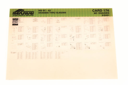 Mercruiser XM020-55 900 SC-A2 0K000856 - 0L602069 Card 174 Microfiche