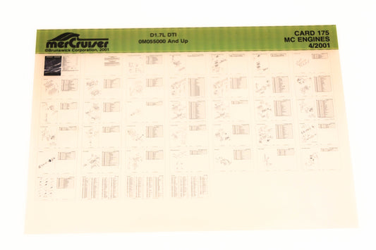 Mercruiser XM020-56 D1.75L DTI 0M055000+ Card 175 Microfiche