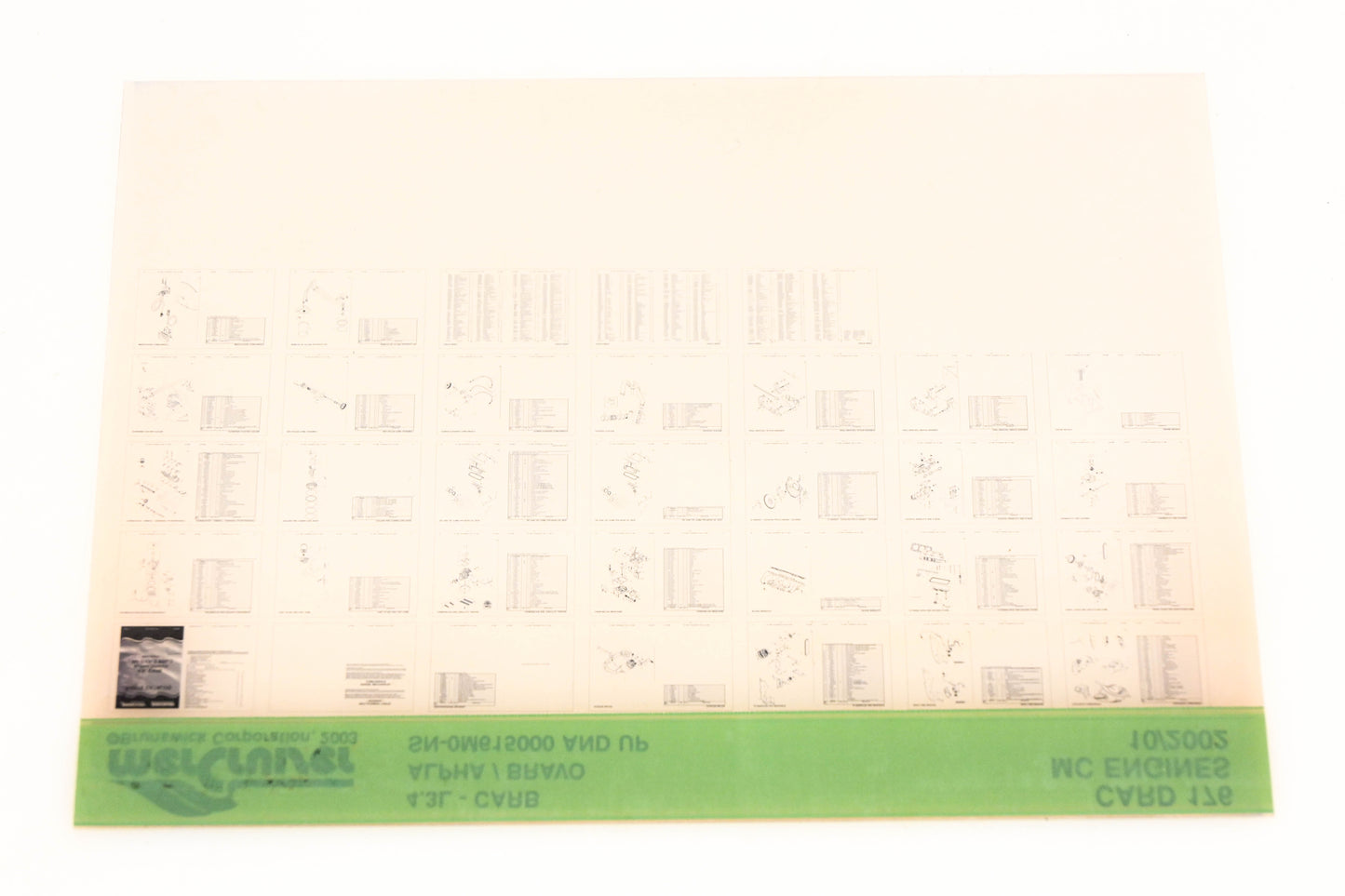 Mercruiser XM020-57 4.3L Carburetor Alpha/Bravo 0M615000+ Card 176 Microfiche