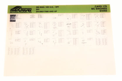 Mercruiser XM020-60 350 Mag/MX 6.2L-MPI SKI 0M317000+ Card 179 Microfiche