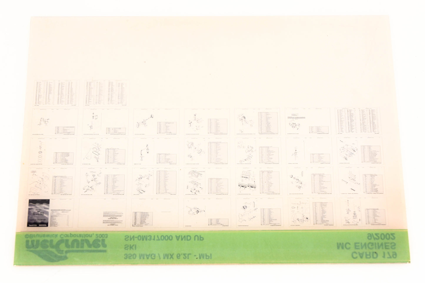 Mercruiser XM020-60 350 Mag/MX 6.2L-MPI SKI 0M317000+ Card 179 Microfiche
