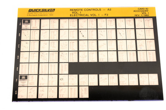 Quicksilver XM020-61 Remote Controls Vol.1 Electrical Vol.1 Card A2 Microfiche