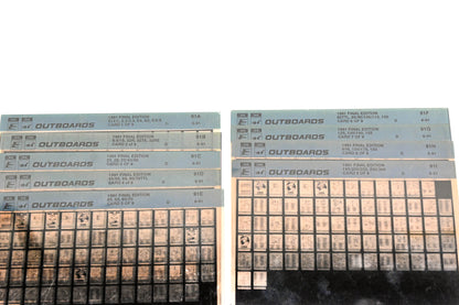OMC XM020-67 1991 Final Edition #91A - 91I Microfiche Lot