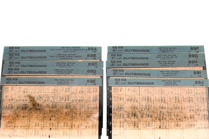 OMC XM020-69 1989 Final Edition #89A - 89J Microfiche Lot