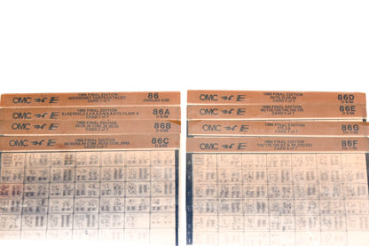 OMC XM020-71 1986 Final Edition #86, 86A - 86G Microfiche Lot