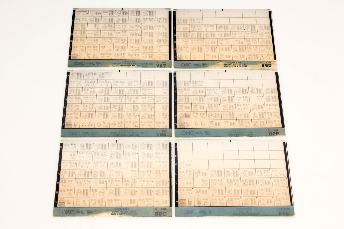 OMC XM020-72 1985 Final Edition #85A - 85F Microfiche Lot