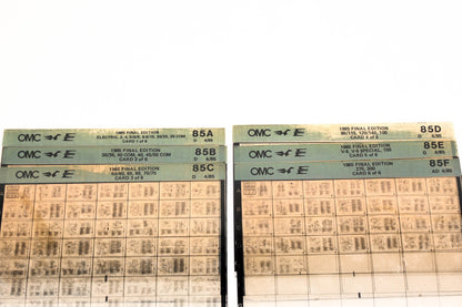 OMC XM020-72 1985 Final Edition #85A - 85F Microfiche Lot