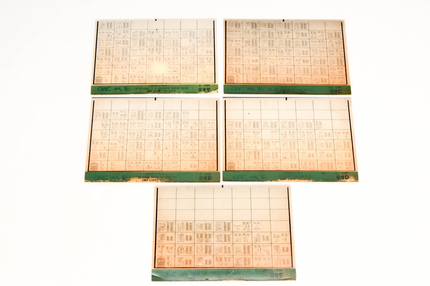 OMC XM020-73 1984 Final Edition #84A - 84E Microfiche Lot