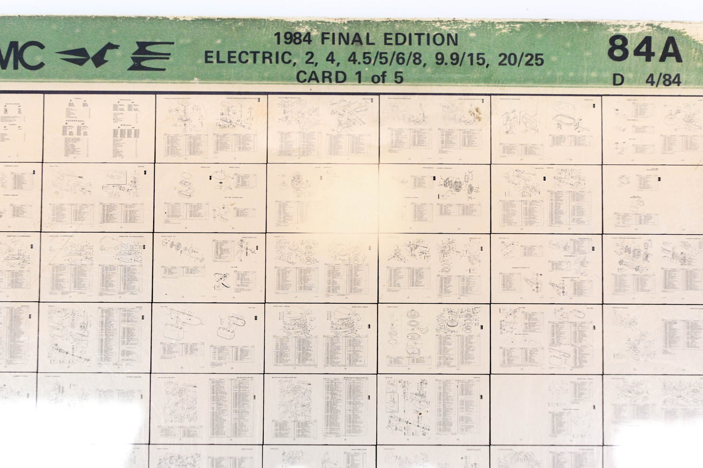 OMC XM020-73 1984 Final Edition #84A - 84E Microfiche Lot