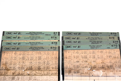 OMC XM020-74 1987 Final Edition #87, 87A - 87G Microfiche Lot