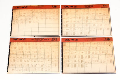 OMC XM020-75 1983 Final Edition #83A - 83D Microfiche Lot