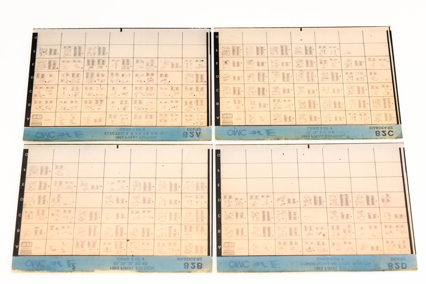 OMC XM020-76 1982 Final Edition #82A - 83D Microfiche Lot