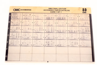 OMC XM020-77 1980 Final Edition Accessory Parts Catalog #80 Microfiche