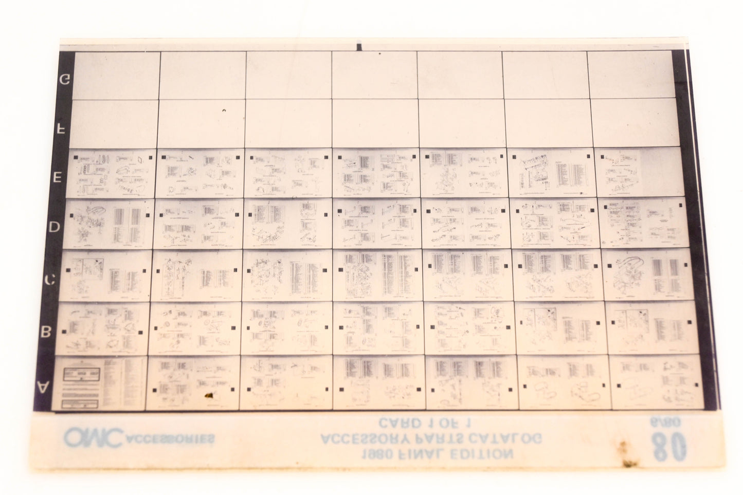 OMC XM020-77 1980 Final Edition Accessory Parts Catalog #80 Microfiche