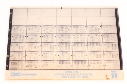 OMC XM020-77 1980 Final Edition Accessory Parts Catalog #80 Microfiche