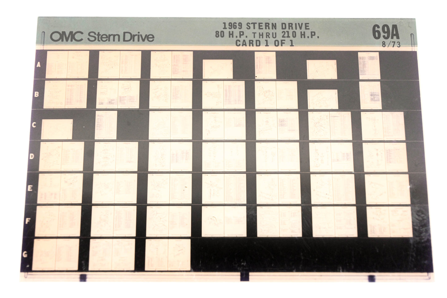 OMC XM020-78 1969 Sterndrive 80HP thru 210HP #69A Microfiche