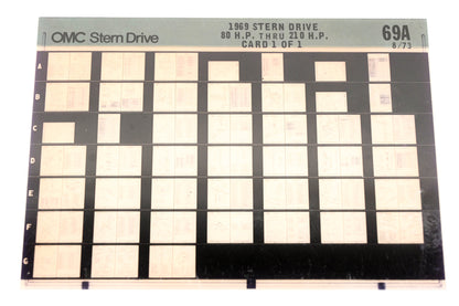 OMC XM020-78 1969 Sterndrive 80HP thru 210HP #69A Microfiche