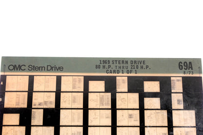 OMC XM020-78 1969 Sterndrive 80HP thru 210HP #69A Microfiche