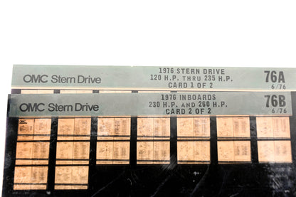 OMC XM020-80 1976 Sterndrive 120-235HP, Inboard 230-260HP #76A/B Microfiche Lot