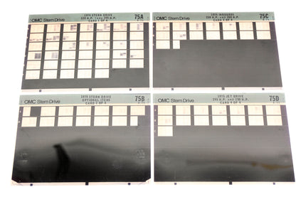 OMC XM020-81 1975 #75A/B/C/D Microfiche Lot