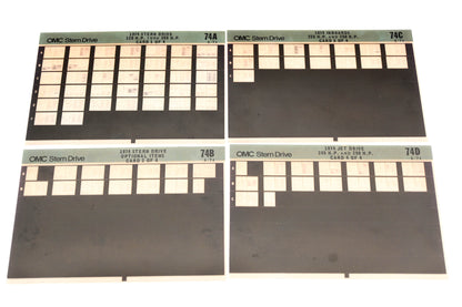OMC XM020-82 1974 #74A/B/C/D Microfiche Lot