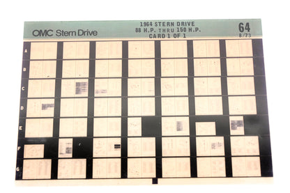 OMC XM020-86 1964 Sterndrive 88-150HP #64 Microfiche