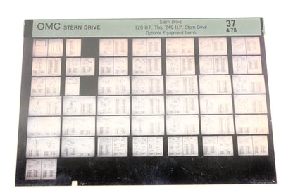OMC XM020-92 Sterndrive 120-240HP Optional Equipment Item #37 Microfiche