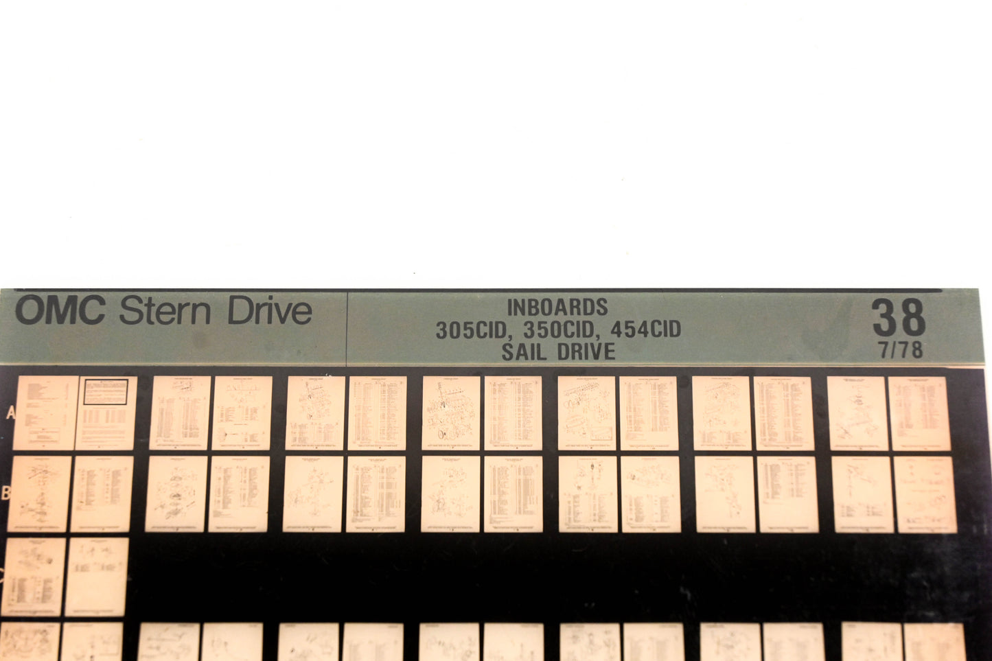 OMC XM020-93 Inboard 305/350/454CID Sail Drive #38 Microfiche