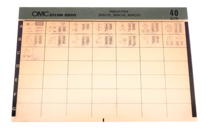 OMC XM020-94 Inboard 305/350/454 CID #40 Microfiche