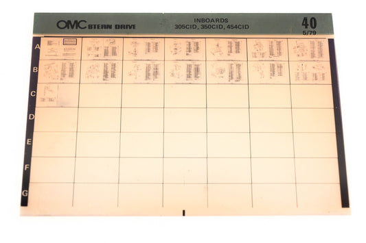 OMC XM020-94 Inboard 305/350/454 CID #40 Microfiche